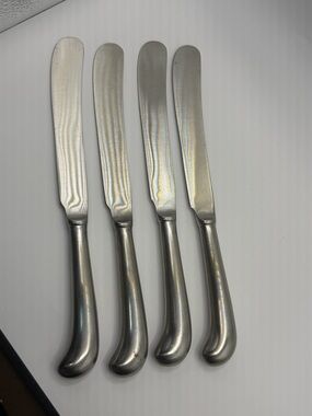 Stainless Steel Butter Knife Set - Silver Spreaders (4 pcs)